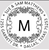 Designer Monogram Address Seal Size 1-5/8"